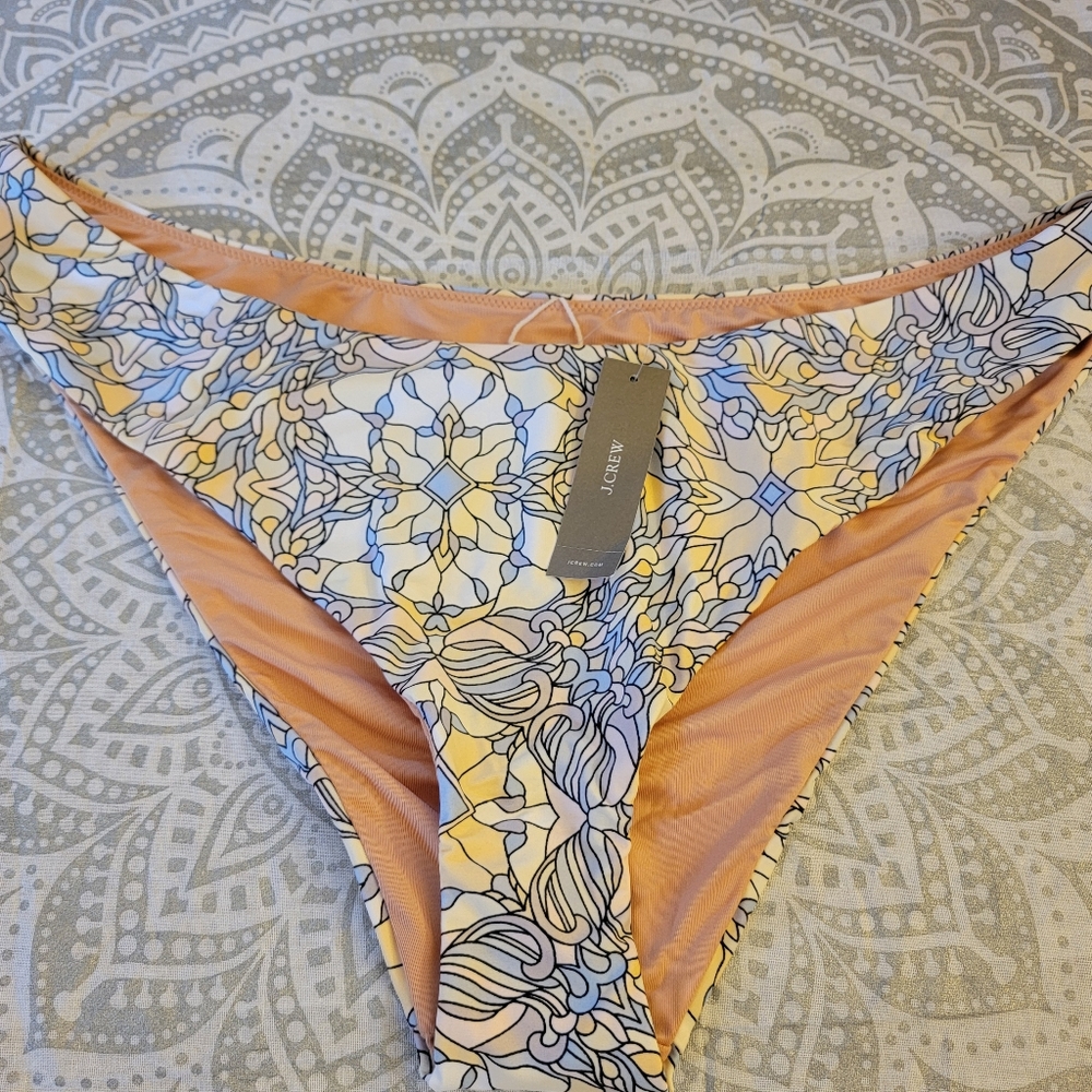 J Crew Womens Swim Floral Print Multicolor Size XXL